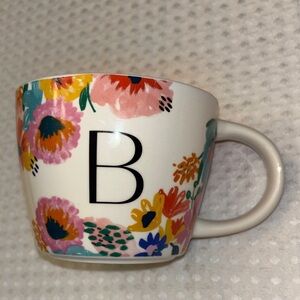 Opalhouse Floral Monogrammed B Oversized Mug Pink Yellow Blue Orange Multicolor